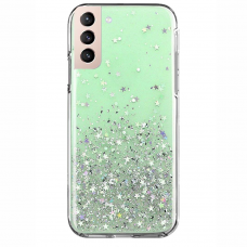 Dėklas Wozinsky Star Glitter Shining Samsung Galaxy S21+ 5G (S21 Plus 5G) žalias