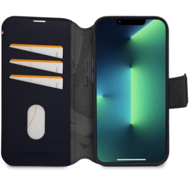 Decoded Detachable Wallet – MagSafe pritaikyta Odinis dėklas skirta iPhone 14 Plus (Navy) 1