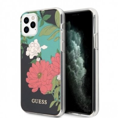 Dėkals Guess iPhone 11 Pro Max N°1 Flower Collection Juodas UGLX912