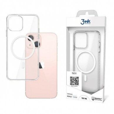 Dėklas 3MK MagCase iPhone 13 Mini Permatomas