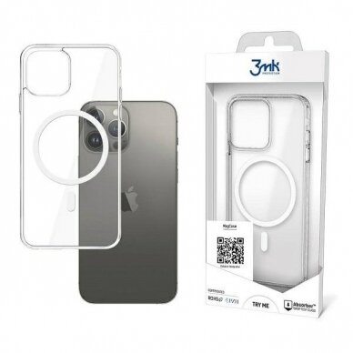 Dėklas 3MK MagCase iPhone 13 Pro Max Permatomas