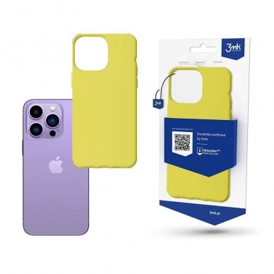 Dėklas 3mk Matt Case Apple iPhone 14 Pro Geltonas