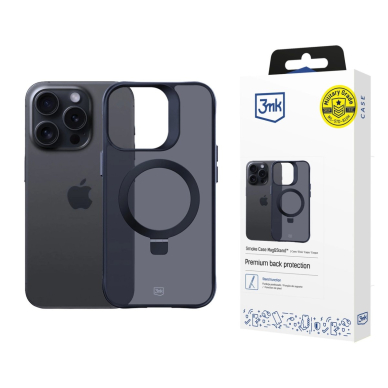 Dėklas 3mk Smoke Case Mag Apple iPhone 15 pro - Juodas