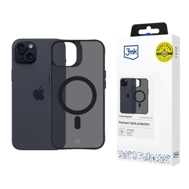 Dėklas 3mk Smoke MagCase iPhone 15 - dalinai permatomas