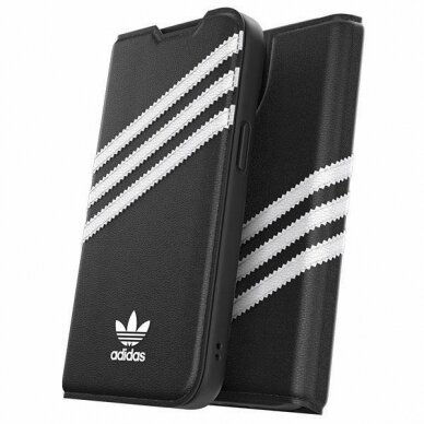 Dėklas Adidas OR Booklet PU iPhone 14 Juodas/baltas 50195