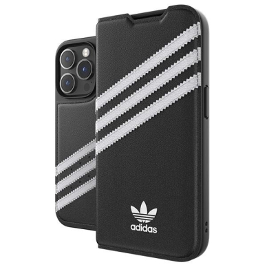 Dėklas Adidas OR Booklet PU iPhone 14 Pro Juodas/baltas 50196 7