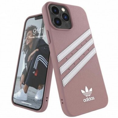 Dėklas Adidas OR Moulded PU iPhone 13 Pro Max Rožinis 47809