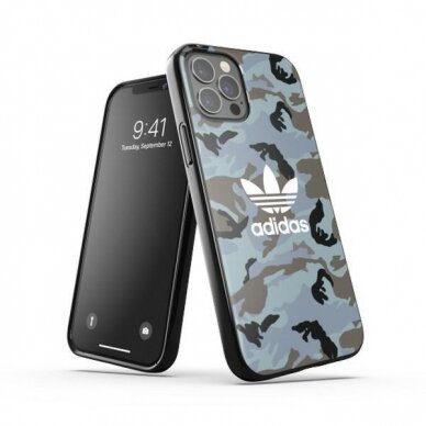 Dėklas Adidas OR Snap Camo iPhone 12/12 Pro Mėlynas/juodas 43702