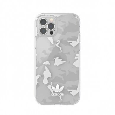 Dėklas Adidas OR Snap Camo iPhone 12/12 Pro Permatomas/baltas 43705 1