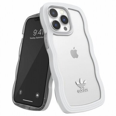 Dėklas Adidas OR Wavy iPhone 13 Pro /13 - Baltas/permatomas 51903