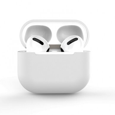 Dėklas AirPods 2 / AirPods 1 silicone soft Baltas (case C)