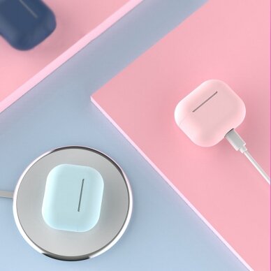 Dėklas AirPods 2 / AirPods 1 silicone soft Mėlynas (case C) 4