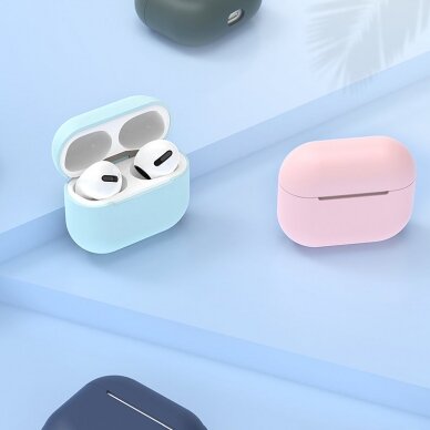 Dėklas AirPods Pro silicone soft Mėlynas (case C) 1