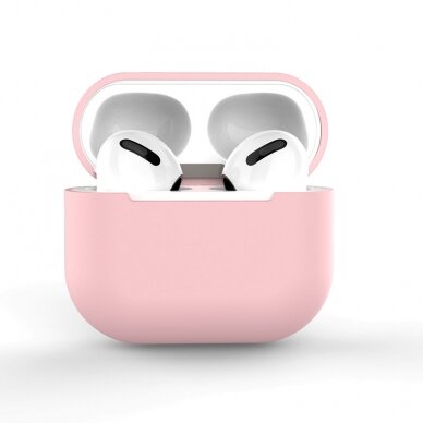 Dėklas AirPods Pro silicone soft Rožinis (case C)