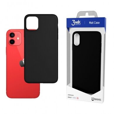 Dėklas Apple iPhone 12 Mini - 3mk Matt Case Juodas