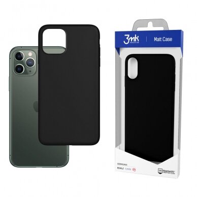 Dėklas Apple iPhone 12 Pro Max - 3mk Matt Case Juodas