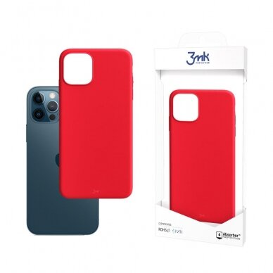 Dėklas Apple iPhone 12/12 Pro - 3mk Matt Case Raudonas