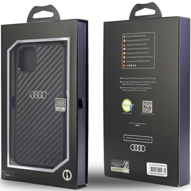 Dėklas Audi Carbon Fiber iPhone 11 / Xr Juodas AU-TPUPCIP11-R8/D2-BK 3