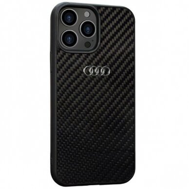 Dėklas Audi Carbon Fiber iPhone 13 Pro Max Juodas AU-TPUPCIP13PM-R8/D2-BK 1