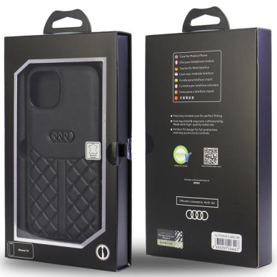 Dėklas Audi Genuine Leather iPhone 12/12 Pro Juodas AU-TPUPCIP12P-Q8/D1-BK 4