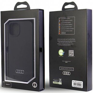 Dėklas Audi Silicone Case iPhone 14 Juodas AU-LSRIP14-Q3/D1-BK 5