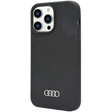 Dėklas Audi Silicone Case iPhone 14 Pro Juodas AU-LSRIP14P-Q3/D1-BK 2