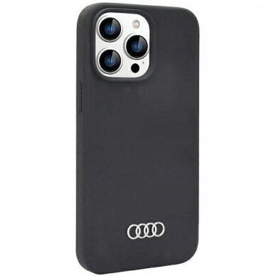 Dėklas Audi Silicone Case iPhone 14 Pro Max Juodas AU-LSRIP14PM-Q3/D1-BK 1