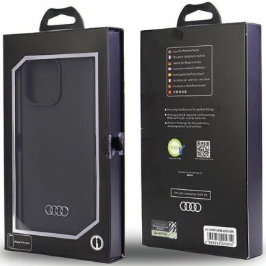 Dėklas Audi Silicone Case iPhone 14 Pro Max Juodas AU-LSRIP14PM-Q3/D1-BK 5