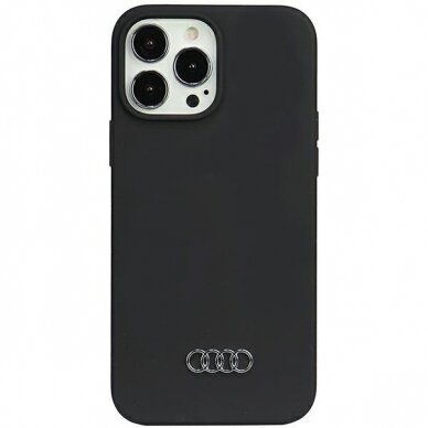 Dėklas Audi Silicone iPhone 13 Pro Max Juodas AU-LSRIP13PM-Q3/D1-BK