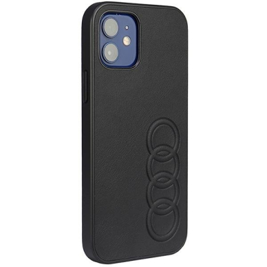 Dėklas Audi Synthetic Leather iPhone 12/12 Pro Juodas AU-TPUPCIP12P-TT/D1-BK 1