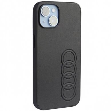 Dėklas Audi Synthetic Leather iPhone 14 Juodas AU-TPUPPCIP14-TT/D1-BK 1