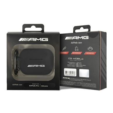 Dėklas ausinėms AMG Silicone Big Logo AMAPRBK AirPods Pro Juodas 2