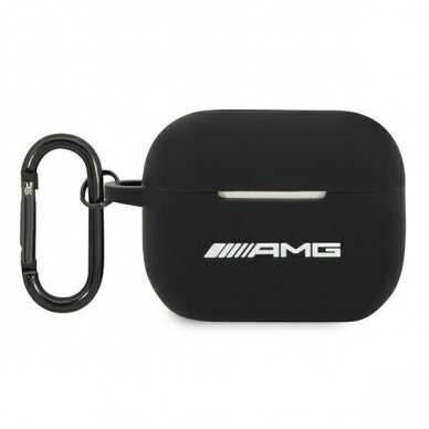 Dėklas ausinėms AMG Silicone Big Logo AMAPRBK AirPods Pro Juodas