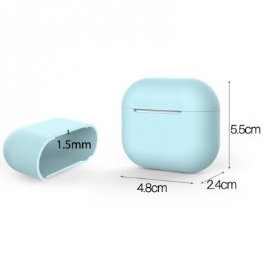 Akcija! Dėklas ausinėms Apple AirPods 3 Baltas (case C)  2