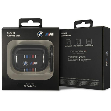 Dėklas ausinėms BMW Multiple Colored Lines BMAP22SWTK AirPods Pro Juodas 2