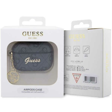 Dėklas ausinėms Guess 4G Charm Collection GUAP2G4GSMK AirPods Pro 2 Juodas 3