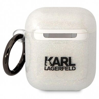 Dėklas ausinėms Karl Lagerfeld Choupette KLA2HNKCTGT Airpods 1/2 Permatomas 1