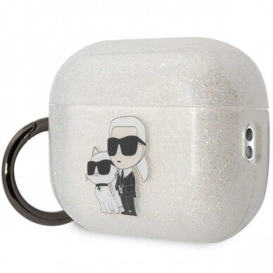 Dėklas ausinėms Karl Lagerfeld Choupette KLAP2HNKCTGT Airpods Pro 2 Permatomas 2