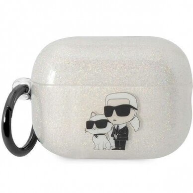 Dėklas ausinėms Karl Lagerfeld Choupette KLAP2HNKCTGT Airpods Pro 2 Permatomas