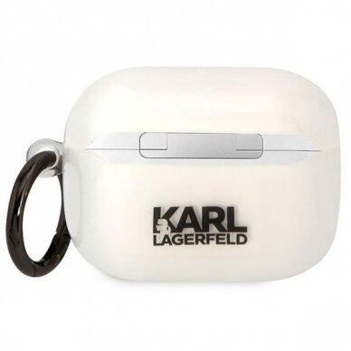 Dėklas ausinėms Karl Lagerfeld Ikonik Choupette KLAPHNCHTCT Airpods Pro Permatomas 1