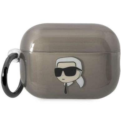 Dėklas ausinėms Karl Lagerfeld Ikonik KKLAP2HNIKTCK Airpods Pro 2 Juodas