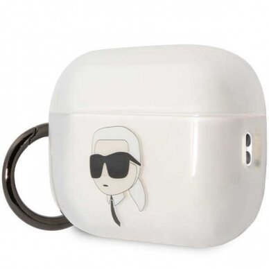 Dėklas ausinėms Karl Lagerfeld Ikonik KLAP2HNIKTCT Airpods Pro 2 Permatomas 2