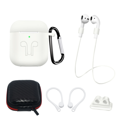 Dėklas ausinėms Silicone AirPods 2 / AirPods | Baltas