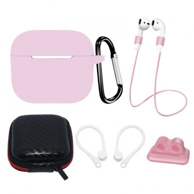 Dėklas ausinėms Silicone AirPods 3 | Rožinis