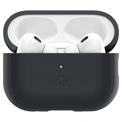 Dėklas ausinėms Spigen SILICONE FIT STRAP Apple AIRPODS PRO 1 / 2 Juodas 7