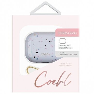 Dėklas ausinėms Uniq Coehl Terrazzo AirPods Pro 2  2