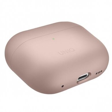 Dėklas ausinėms Uniq Lino AirPods Pro 2 gen Rožinis 3