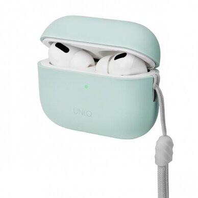 Dėklas ausinėms Uniq Lino AirPods Pro 2 gen Žalias 1