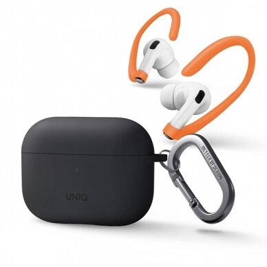 Dėklas ausinėms Uniq Nexo AirPods Pro 2 gen + Pilkas 1