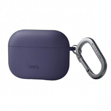 Dėklas ausinėms Uniq Nexo AirPods Pro 2 gen Purpurinis